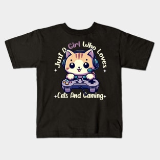 Easily distracted by Cats and Games Kids T-Shirt